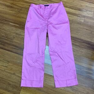 The Limited‎ Stretch Pink High Rise Cropped Cuffed Ankle Career Dress Pants 12